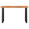 vidaXL Console Table Natural Wood Solid acacia wood and powder-coated steel