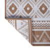 vidaXL Outdoor Rug Brown and White 100% Polypropylene 31.5 x 59.1 in