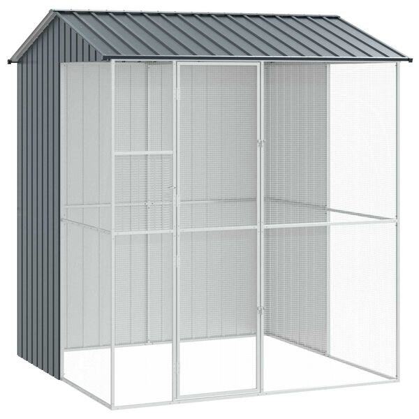 vidaXL Bird Cage Anthracite 84.65 x 82.68 x 97.24 in Galvanised Steel