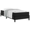 vidaXL Bed Frame with Mattress Black 31.50 x 78.74 in Fabric