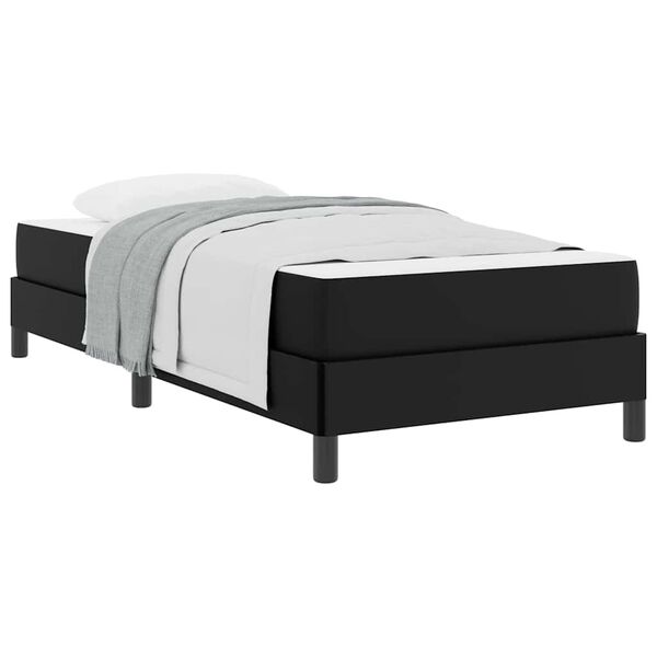 vidaXL Bed Frame with Mattress Black 31.50 x 78.74 in Fabric