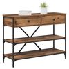 vidaXL Console Table with Drawer Brown 39.37 x 13.58 x 29.53 in Wood