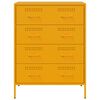 vidaXL Sideboard Mustard yellow Steel 26.8 in x 15.4 in x 35.0 in