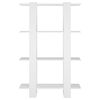 vidaXL Book Cabinet White Engineered Wood 31.5 x 11.8 x 48.6 in