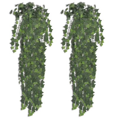 2 pcs Green Artificial Ivy Bush 35"