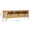 vidaXL TV Cabinet Honey brown Solid pine wood Large TV Cabinet