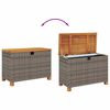 vidaXL Garden Storage Box Grey and brown PE rattan 31.5x15.7x18.9 in