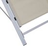 vidaXL Sunlounger Textilene and Aluminum Cream