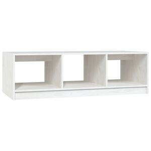 vidaXL Coffee Table White Solid Pinewood Sleek Coffee Table