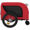 vidaXL Pet Bike Trailer Red and black Oxford fabric, iron, PVC Medium