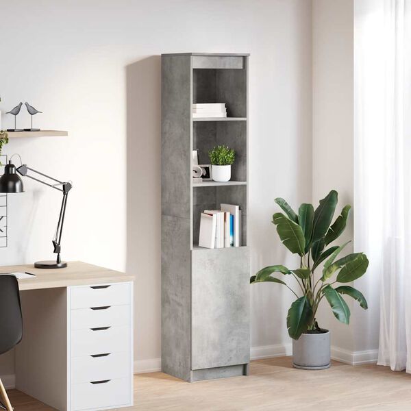 vidaXL Highboard Concrete grey Engineered wood Tall Modern