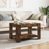 vidaXL Coffee Table Smoked Oak Engineered wood, glass Coffee Table