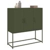 vidaXL Highboard Olive Green Steel Medium Highboard Rectangular