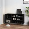 vidaXL Shoe Cabinet Black Engineered wood Medium Shoe Cabinet