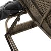 vidaXL Sun Lounger Grey PE rattan Standard Adjustable Armrests
