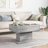 vidaXL Coffee Table Grey Sonoma Engineered wood, Glass Medium