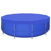 vidaXL Pool Cover Dark blue Polyethylene Fits pools up to 16.4 diameter