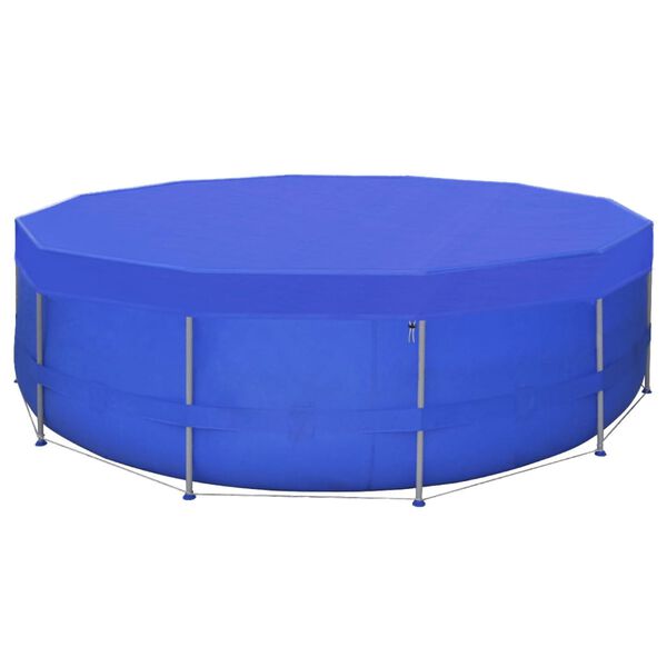 vidaXL Pool Cover Dark blue Polyethylene Fits pools up to 16.4 diameter