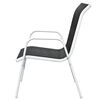 vidaXL Garden Chair Set of 2 Black and grey