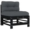 vidaXL Garden Lounge Set Black, Anthracite Solid pine wood and plywood