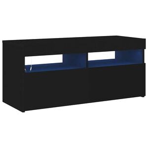 vidaXL TV Cabinet Black Engineered wood Medium Modern TV Cabinet