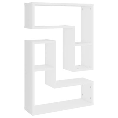 vidaXL Wall Shelves 2 pcs White 19.7"x5.9"x19.7" Engineered Wood