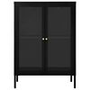 vidaXL Sideboard Black Powder-coated steel Medium Adjustable Feet