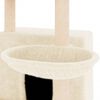vidaXL Cat Tree Cream Engineered wood, plush, sisal 52.0 in tall