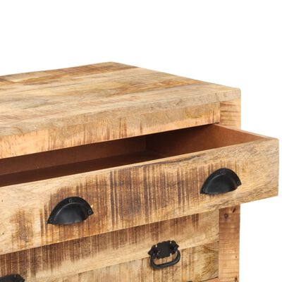 vidaXL Side Cabinet with Wheel 27.6"x15.7"x29.5" Solid Mango Wood