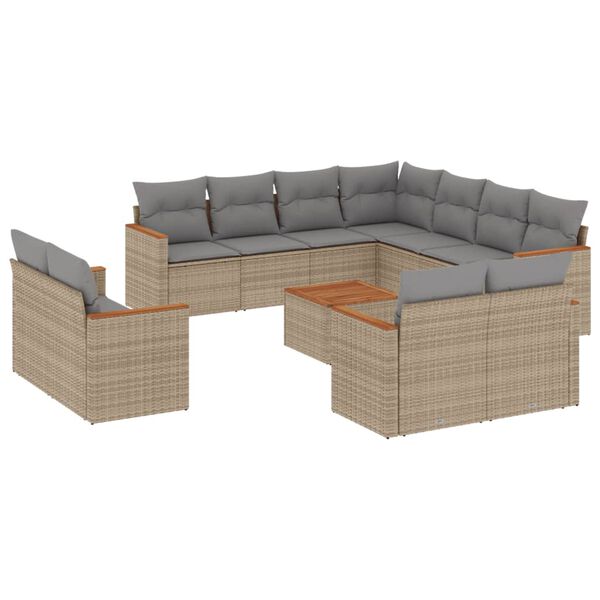 vidaXL Garden Sofa Set Mix Beige, Light Grey