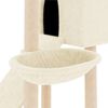 vidaXL Cat Tree Cream Engineered wood Large Cat Tree Rectangular