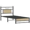 vidaXL Bed Frame Sonoma oak Engineered wood and steel Small Single