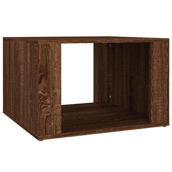 vidaXL Bedside Table Brown Oak Engineered Wood Standard Rectangular