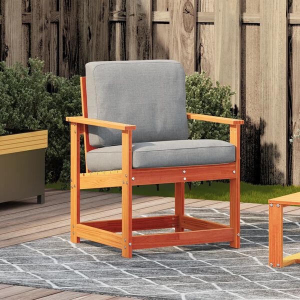vidaXL Garden Chair Wax Brown Solid Pine Wood Medium Durable