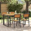 vidaXL Garden Dining Set 5 pcs Black and brown