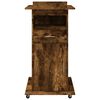 vidaXL Lectern Smoked oak Engineered wood 21.7x21.7x42.1 in Tiltable