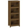 vidaXL Book Cabinet Honey Brown Solid Pine Wood 19.7x13.8x49.4 in