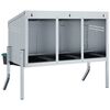 vidaXL Chicken Nesting Box 3 Compartments with Legs Galvanised Steel