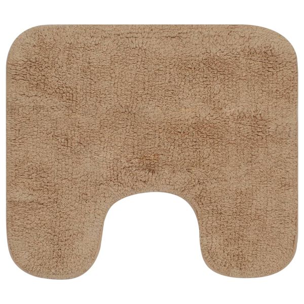 vidaXL Bath Mat Set Beige 100% Cotton 19.7 x 30.7 in Bath Mat Set