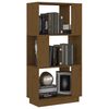 vidaXL Book Cabinet Honey brown Solid pine wood Medium Book Cabinet
