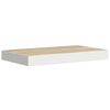 vidaXL Wall Shelf Set of 4 Oak and White Honeycomb MDF, Metal