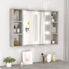 vidaXL Mirror Cabinet Concrete Gray Engineered Wood, Acrylic Medium