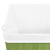 vidaXL Bamboo Laundry Basket with Single Section Green 21.9 gal