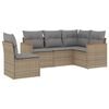 vidaXL Garden Sofa Set Mix beige PE rattan Medium Modular