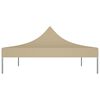 vidaXL Party Tent Roof Beige 600D oxford fabric with PVC coating Large