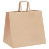 vidaXL Paper Bags 250 pcs with Handles Brown 32x22x28 cm