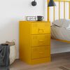 vidaXL Bedside Cabinet Mustard Yellow Cold-rolled Steel Standard