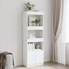 vidaXL Highboard White Engineered wood 24.8x13.0x70.9 in Highboard