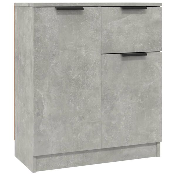 vidaXL Sideboards 2 pcs Concrete Gray 23.6"x11.8"x27.6" Engineered Wood