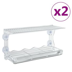 vidaXL Window Bird Feeder Transparent Acrylic 11.8 x 4.7 x 5.9 in